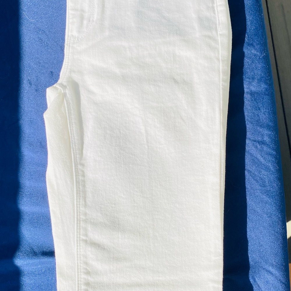 NWT WHBM Mid-Rise Slim White Denim Jeans Size 0 Short